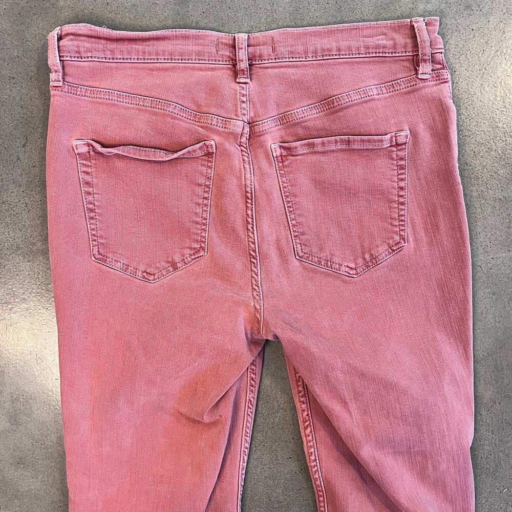 We the Free Great Heights Frayed ankle boho pink rust jeans womens 29 pants - Picture 8 of 8
